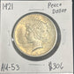 1921 Peace dollar — Obverse