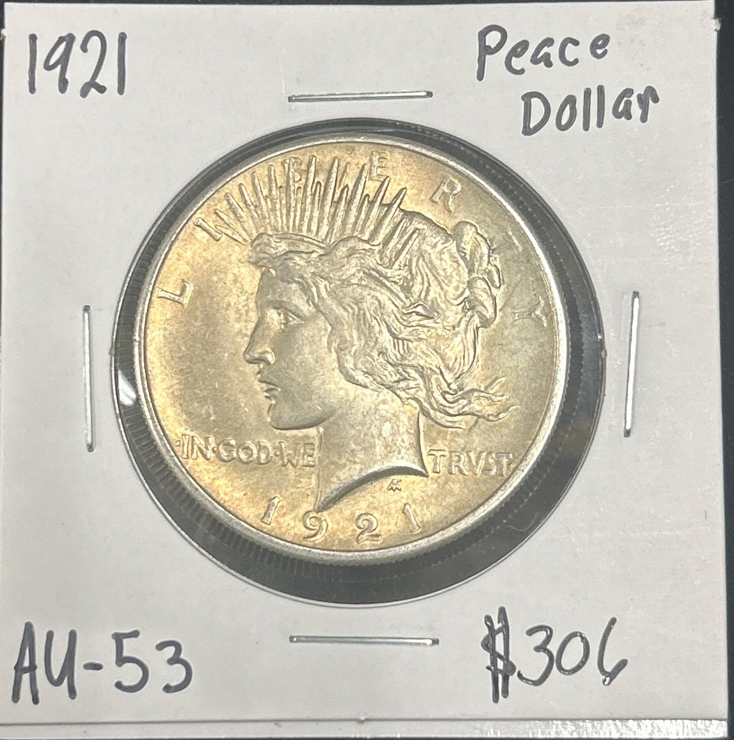 1921 Peace dollar — Obverse