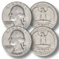 90% Silver Washington Quarters $1 Face Value Average Circulation — Obverse