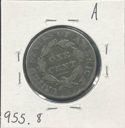 1829 Coronet head cent Lg Ltr Vg-8 955.8 — Reverse