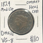 1829 Coronet Head Cent Med Ltr DVG8 958.D8 — Obverse