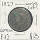 1827 Coronet head cent D12 940.D12 — Obverse