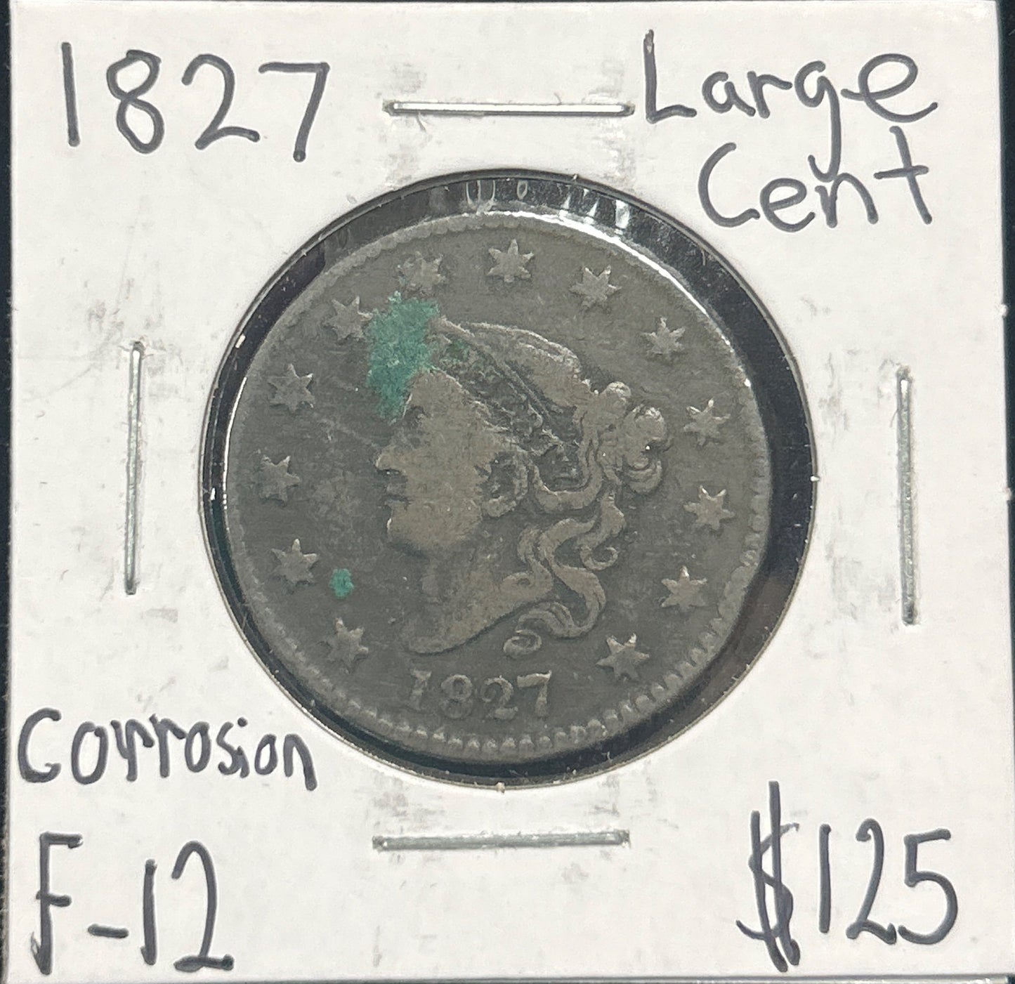 1827 Coronet head cent D12 940.D12 — Obverse