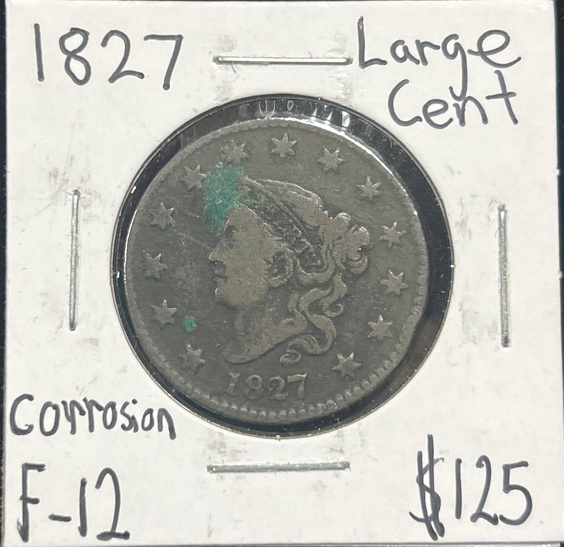 1827 Coronet head cent D12 940.D12 — Obverse