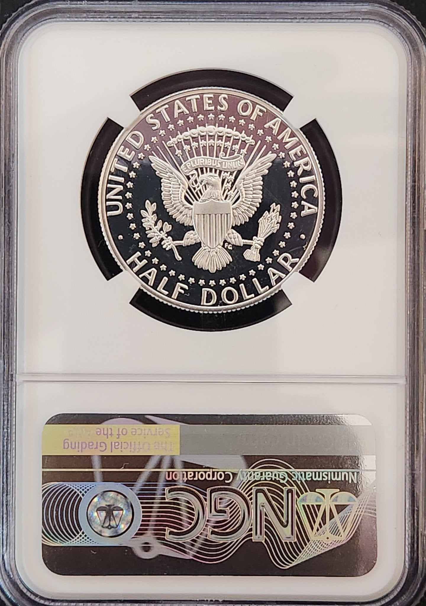 2021-S Silver Kennedy Half Proof 70 Ultra Cameo Advance Releases 6253649-109 — Reverse