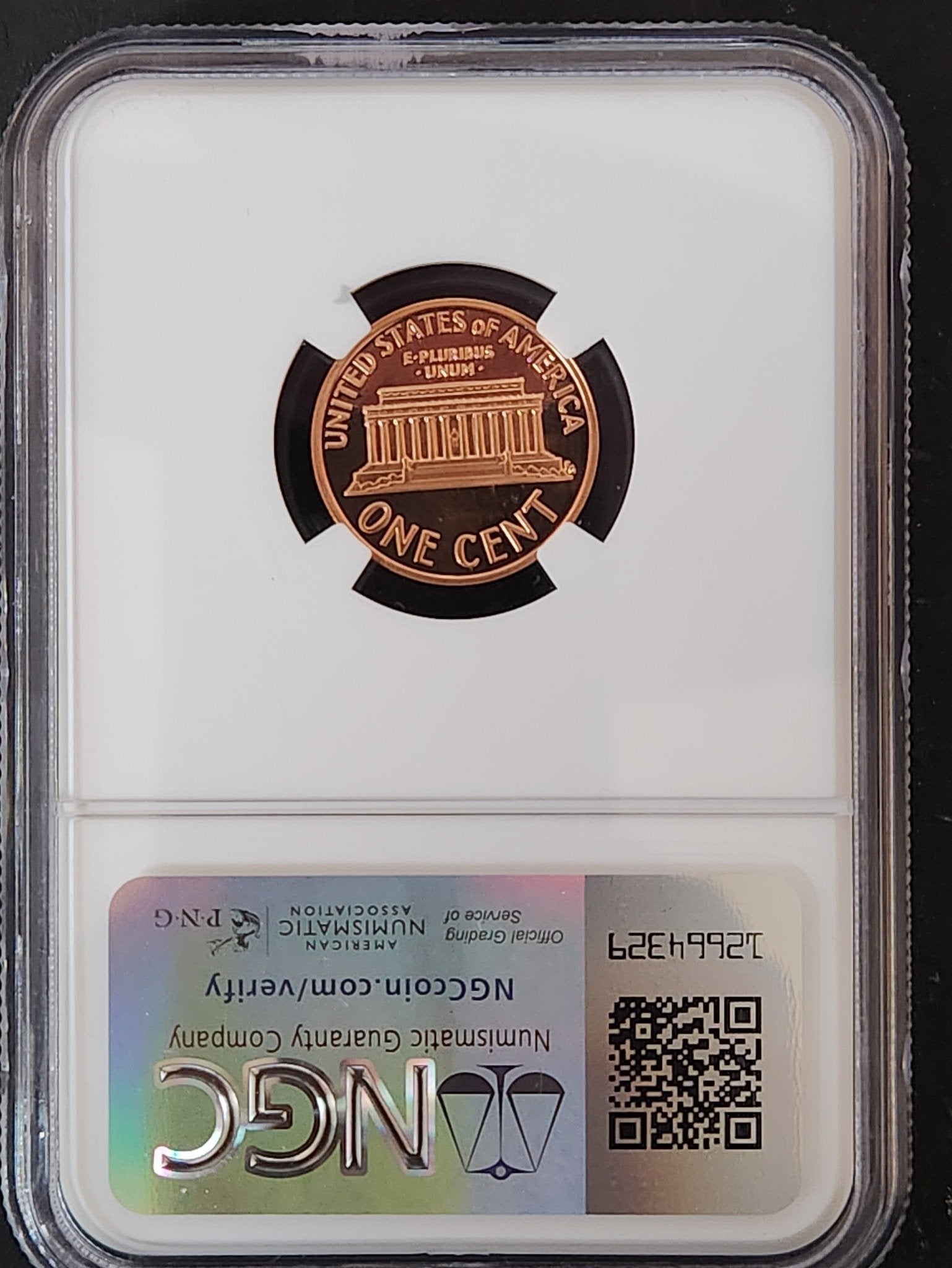 1989-S Lincoln Cent Proof 69 RD Ultra Cameo NGC 6807906-059 — Reverse