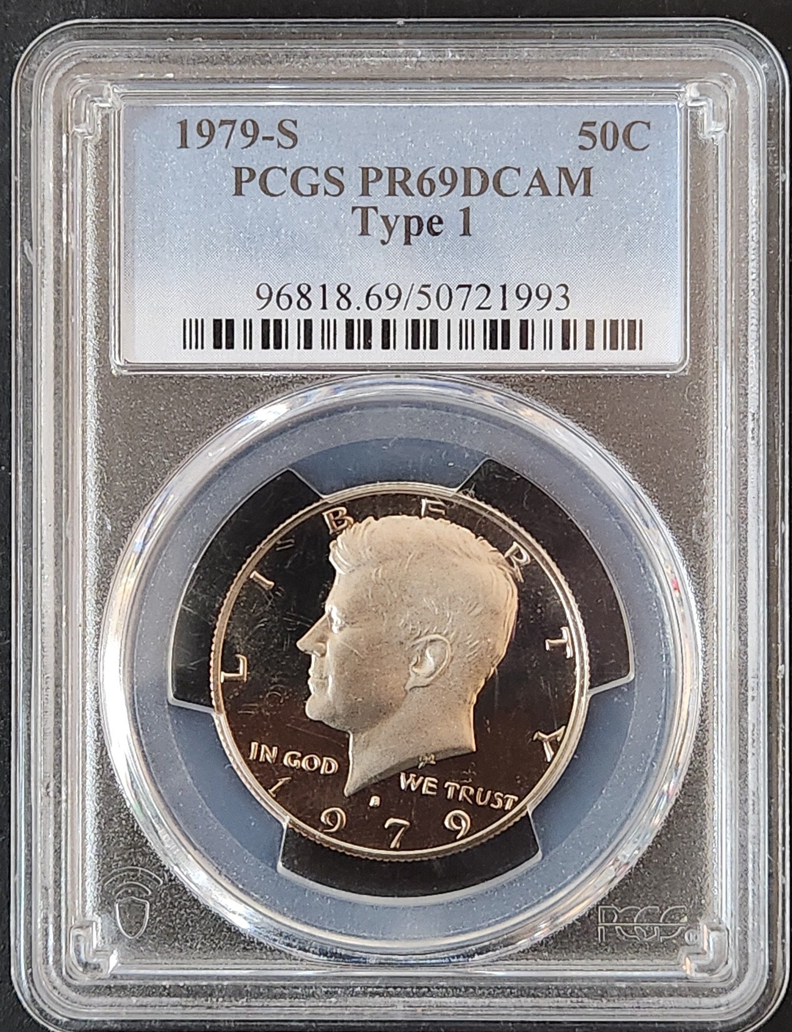 1979 S Kennedy Half PCGS Proof 69 DCAM Type 1 — Obverse