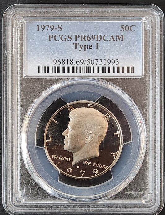 1979 S Kennedy Half PCGS Proof 69 DCAM Type 1 — Obverse