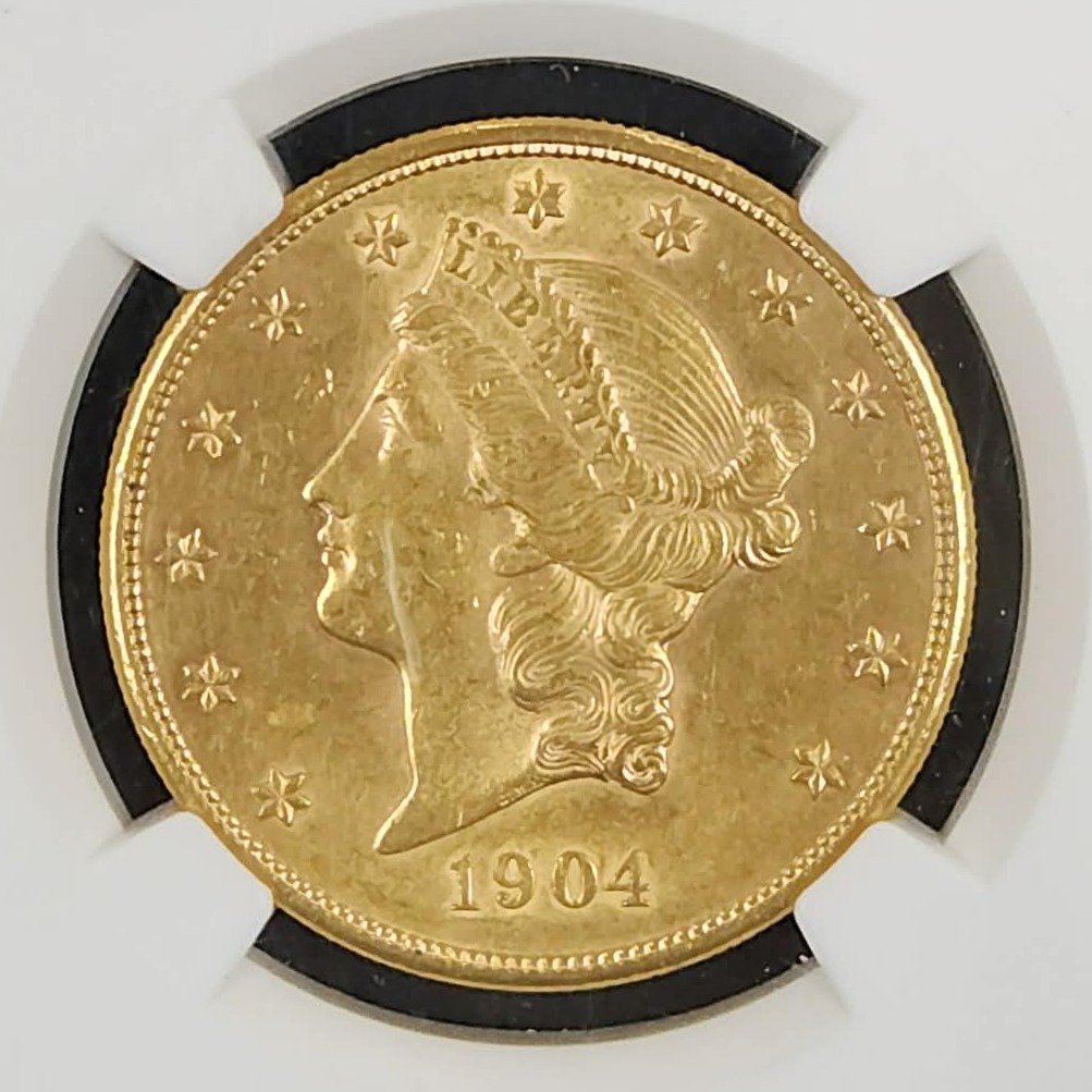 1904-S $20 Gold Liberty NGC AU58 3519023-004 — Obverse