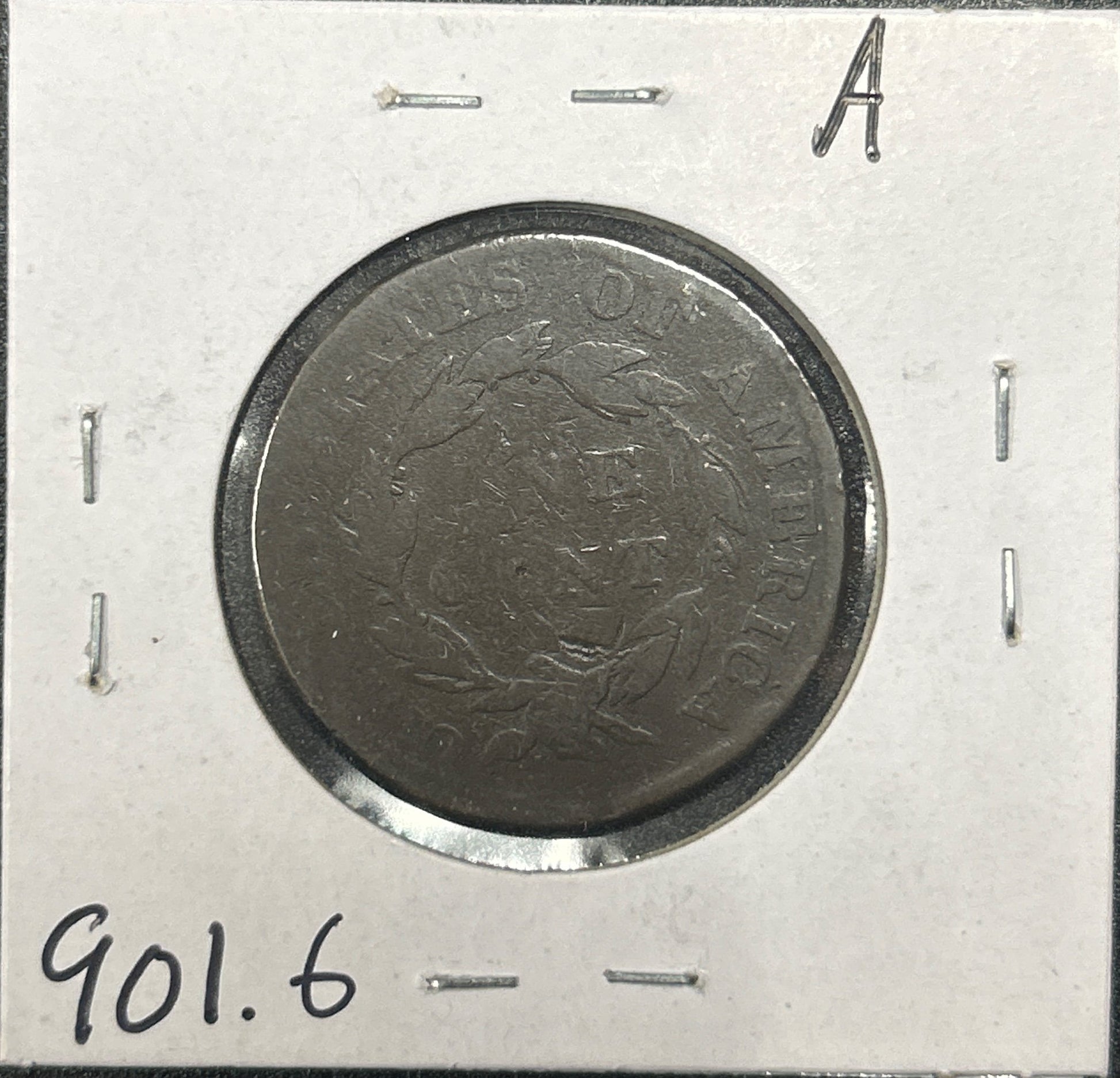 1820 Sm date Coronet head cent G-6 901.6 — Reverse