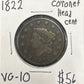 1822 Coronet head cent VG-10 913.10 — Obverse