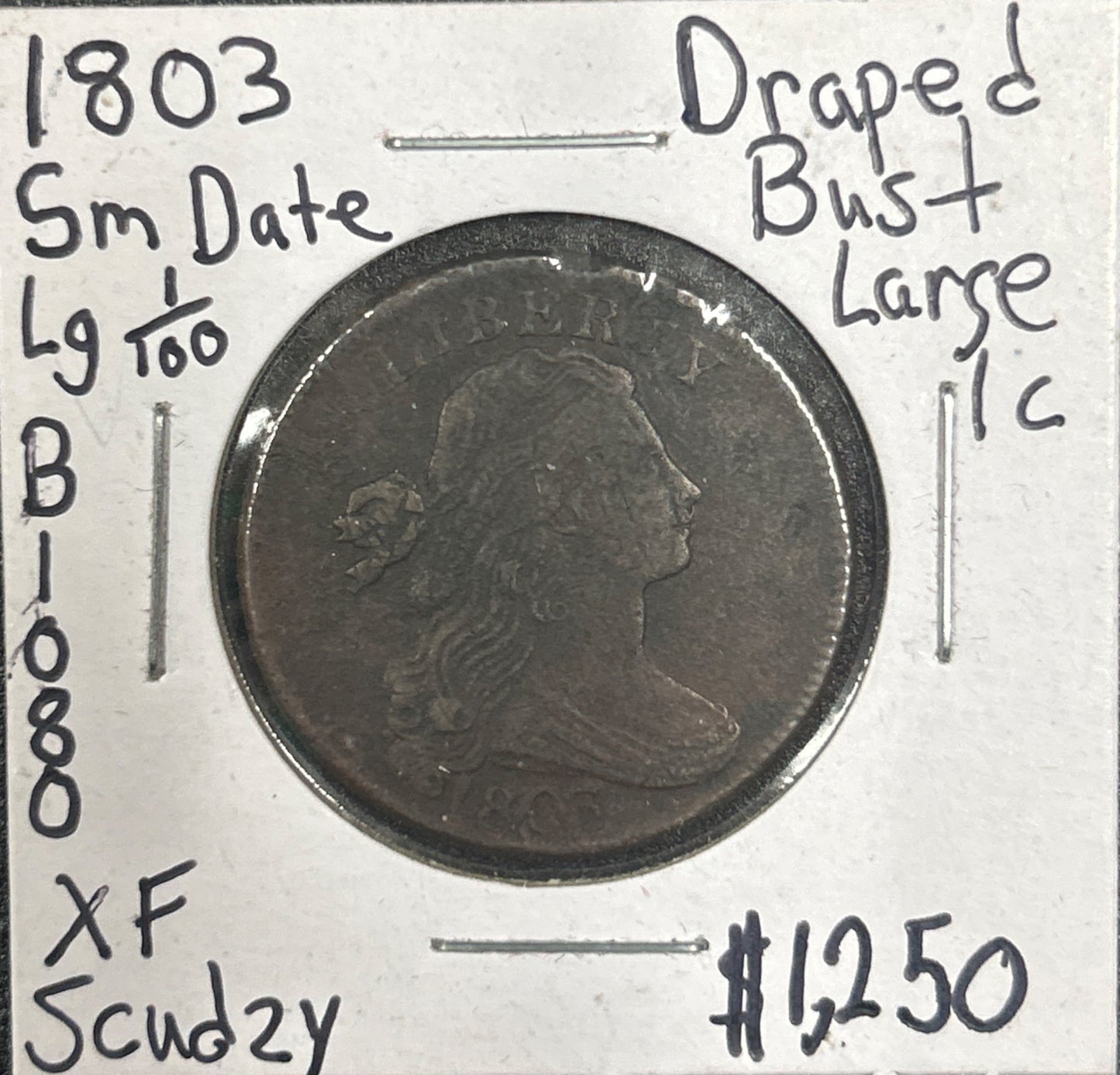 1803 Sm Date Lg Fraction Draped bust cent D45 810.D45 — Obverse