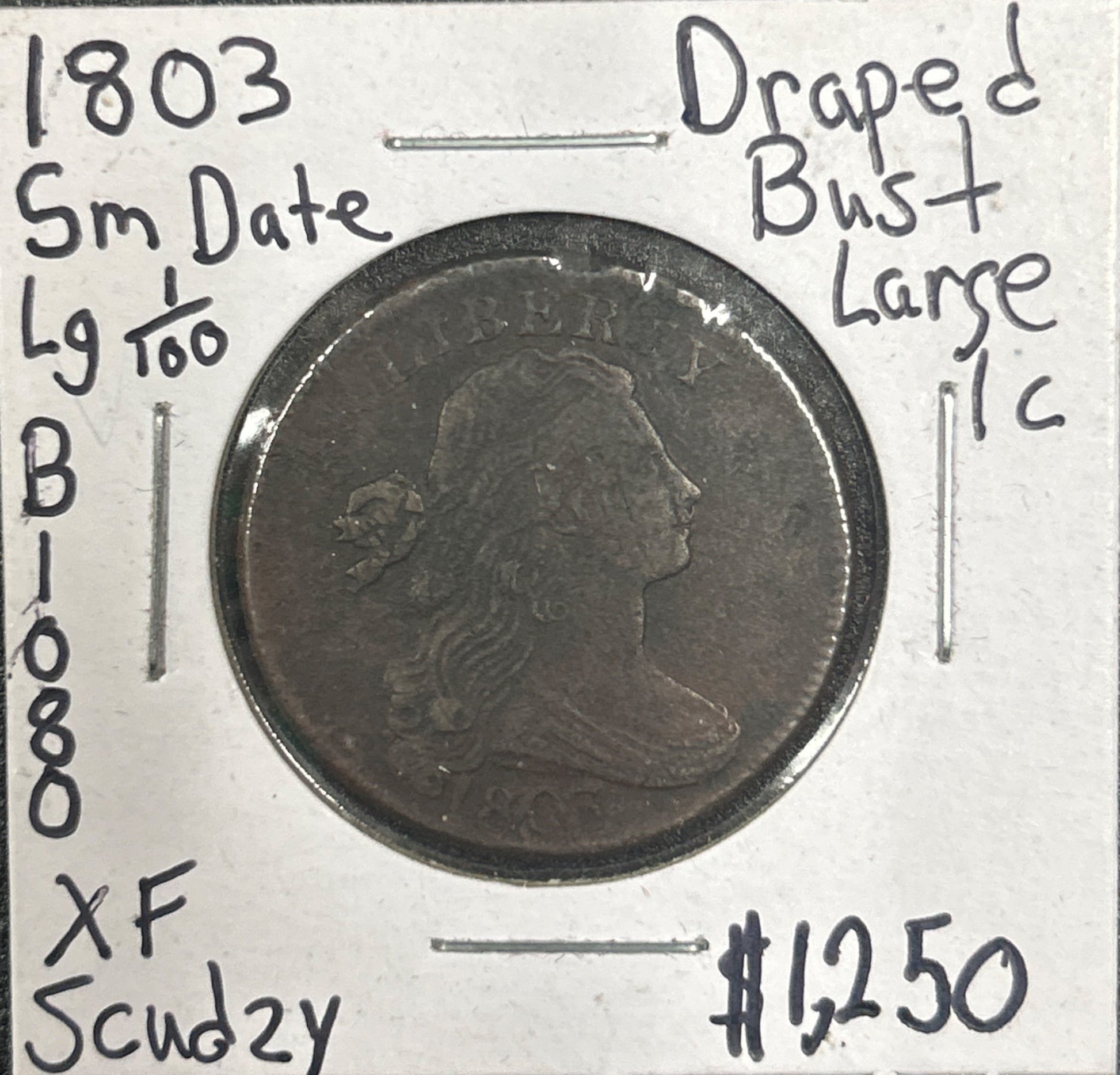 1803 Sm Date Lg Fraction Draped bust cent D45 810.D45 — Obverse