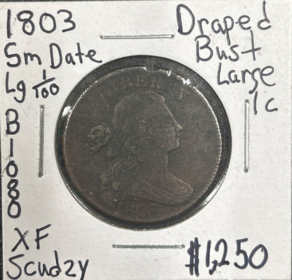 1803 Sm Date Lg Fraction Draped bust cent D45 810.D45 — Obverse