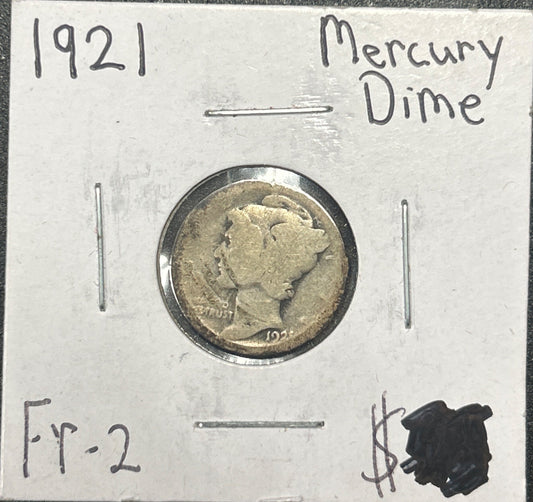 1921 Mercury dime FR.2 4479.2 — Obverse