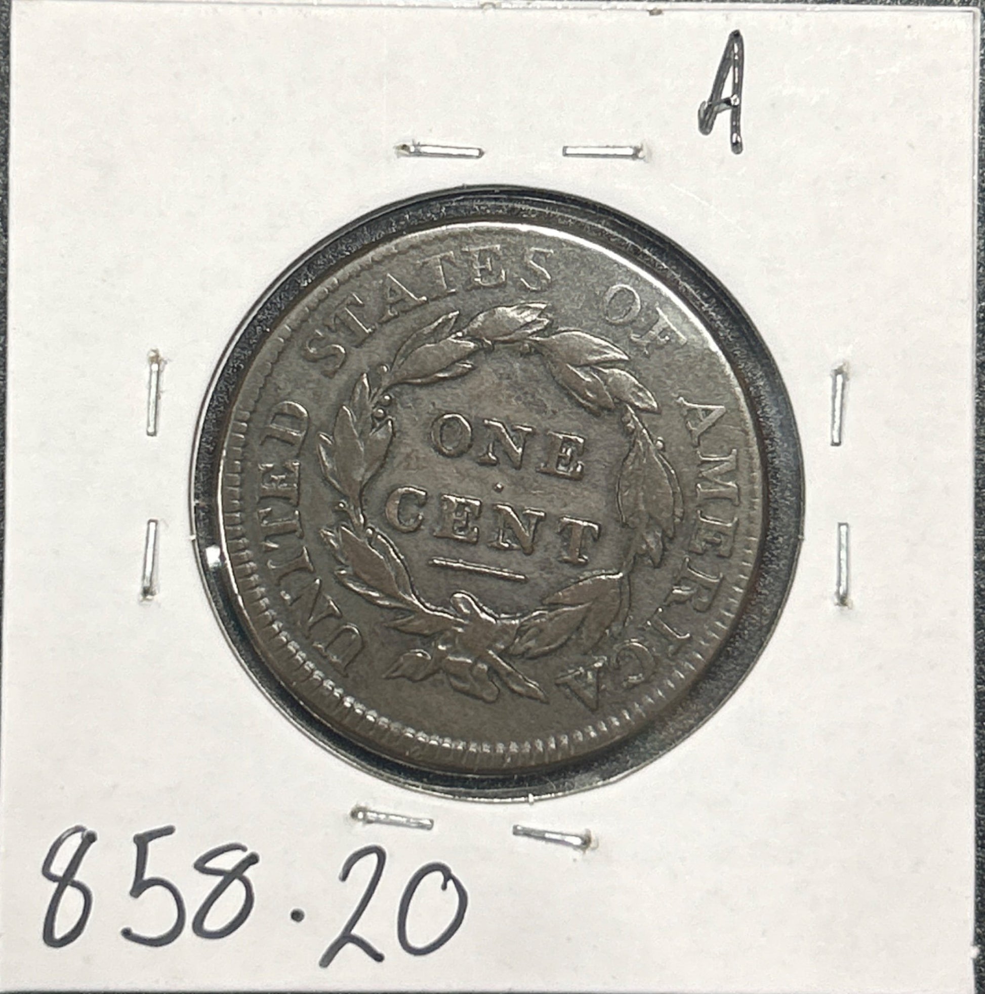 1812 Lg Date Classic head cent VF-20 858.20 — Reverse