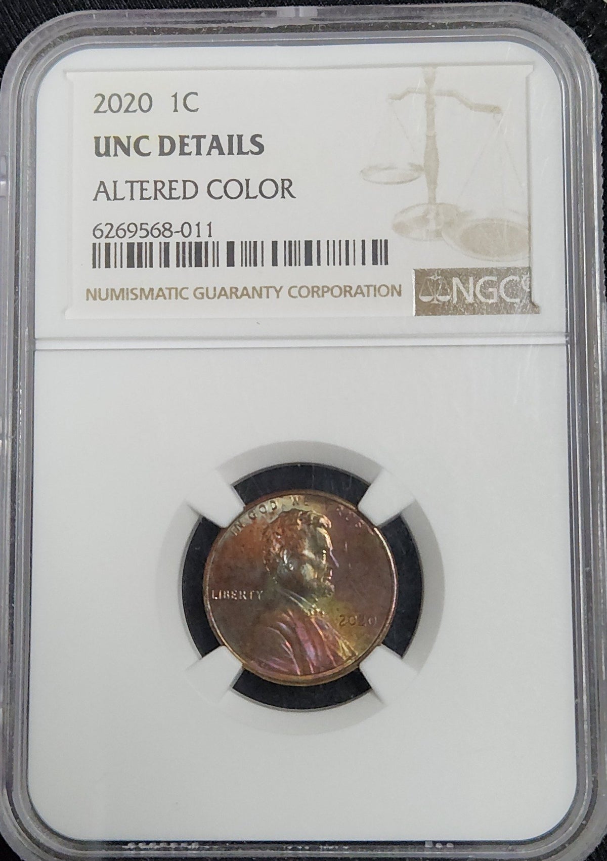 2020 1c UNC Details Altered Color NGC 6269568-011 CMSC — Obverse