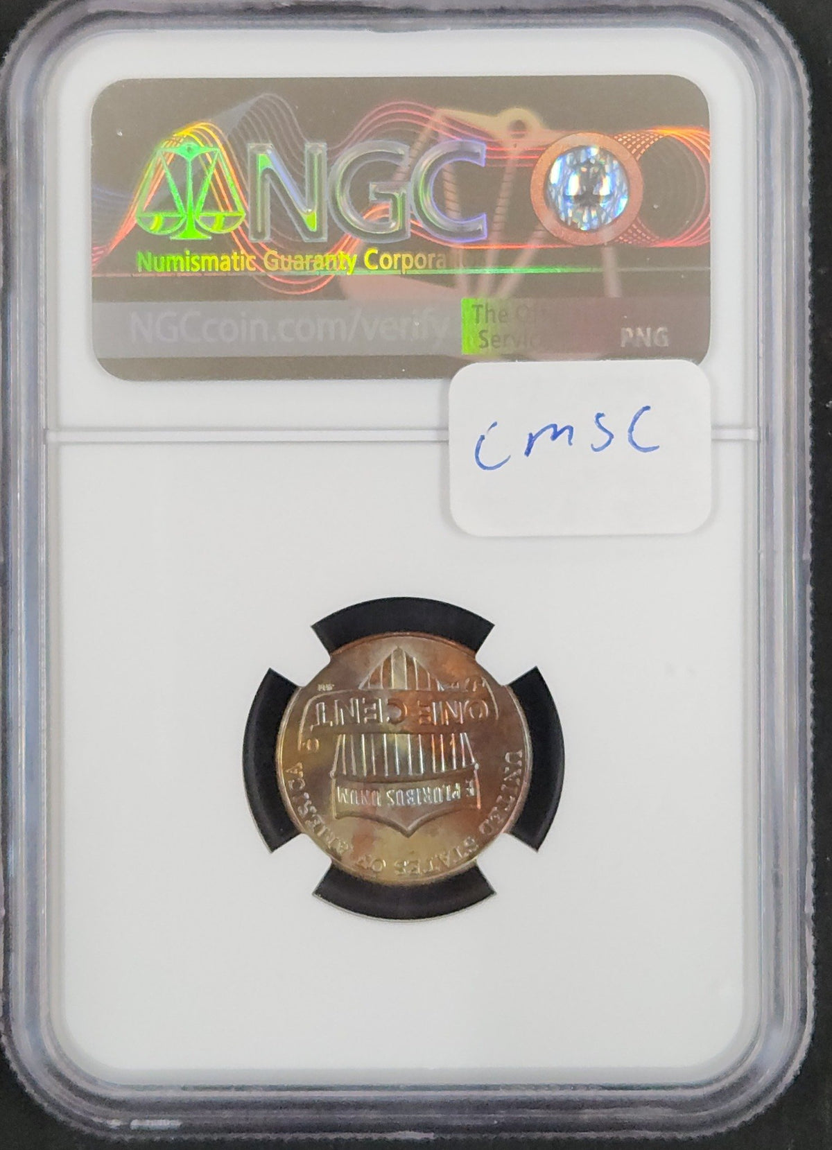 2020 1c UNC Details Altered Color NGC 6269568-011 CMSC — Reverse