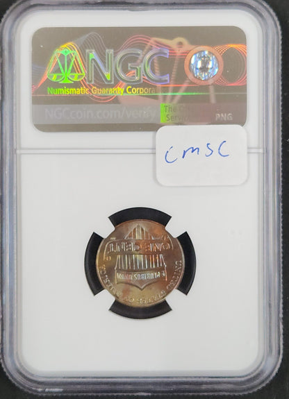 2020 1c UNC Details Altered Color NGC 6269568-011 CMSC — Reverse