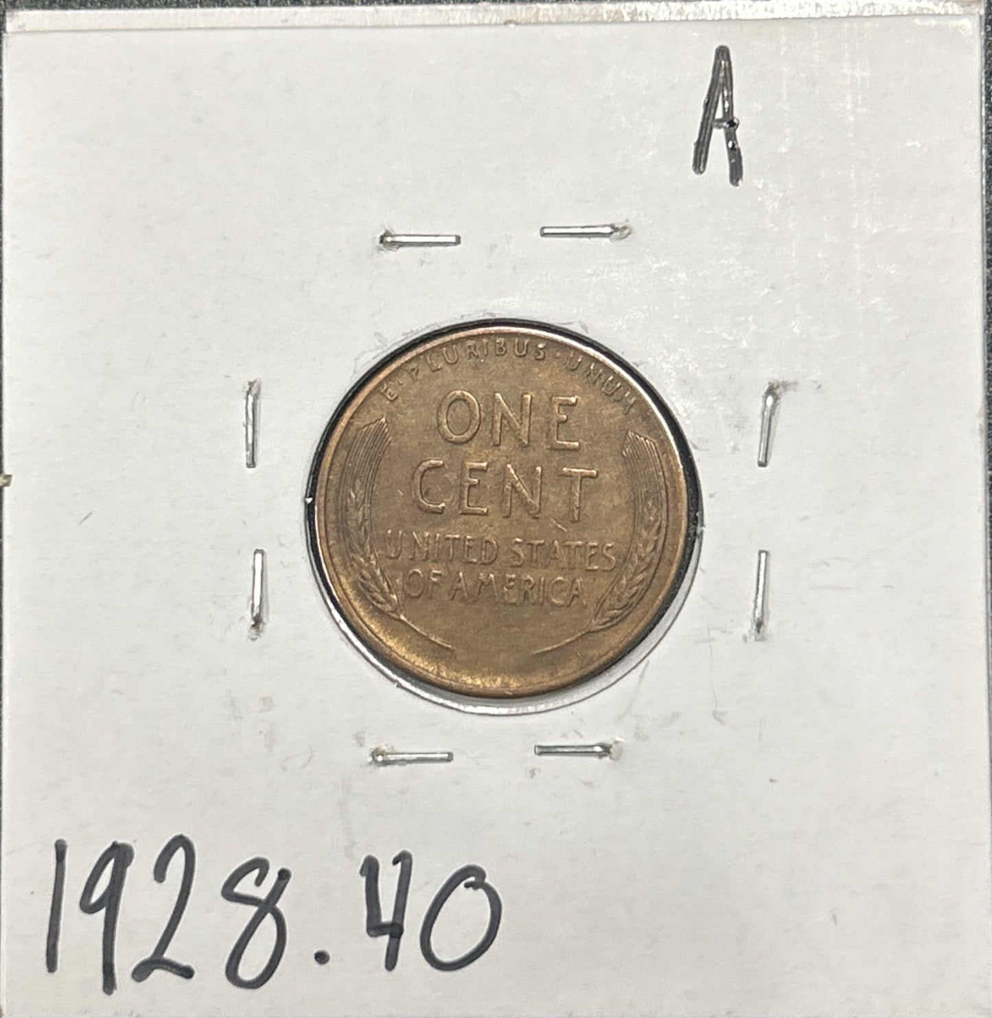 1931-S Wheat cent XF-40 1928.40 — Reverse