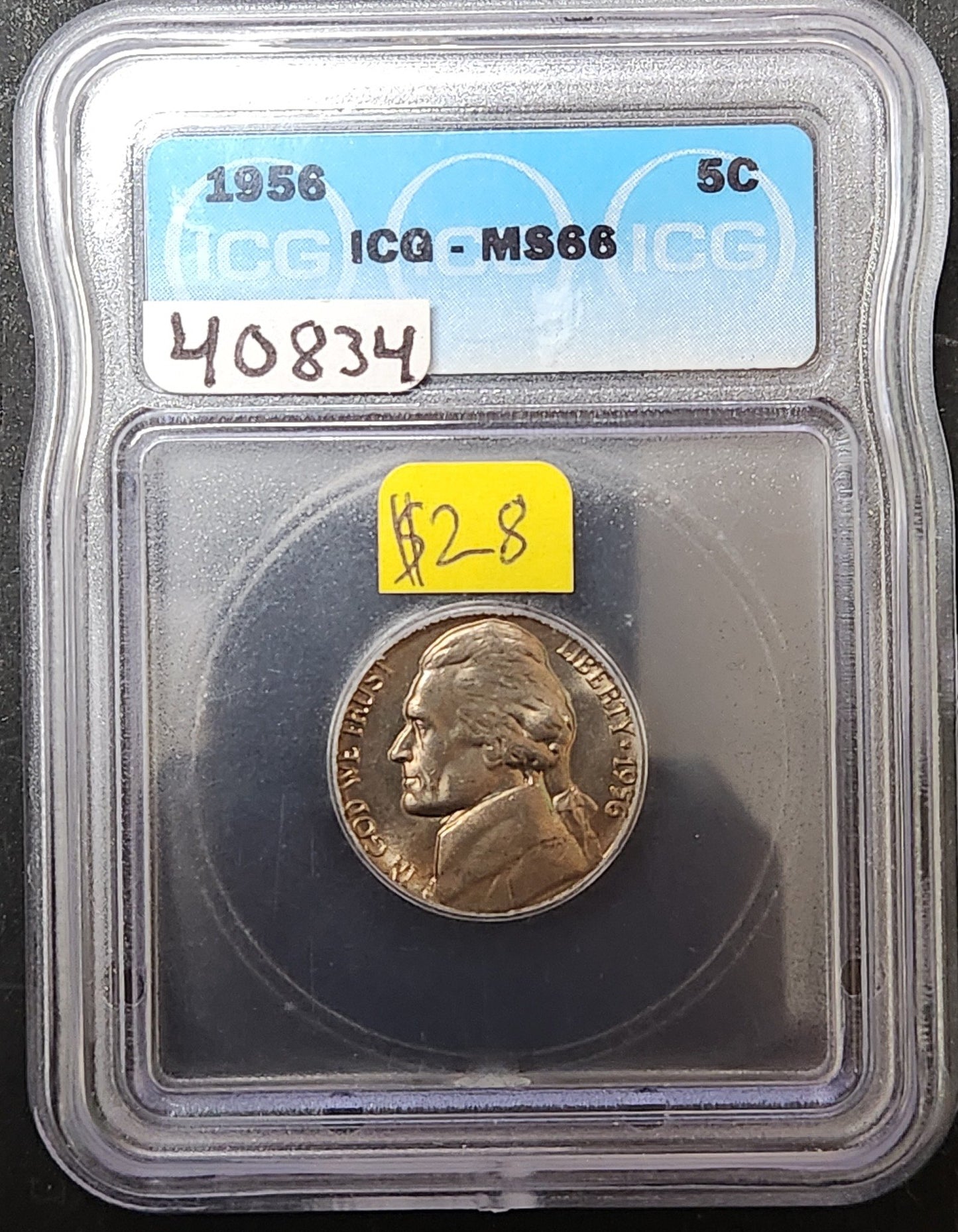 1956 Jefferson Nickel MS66 5408220405 — Obverse