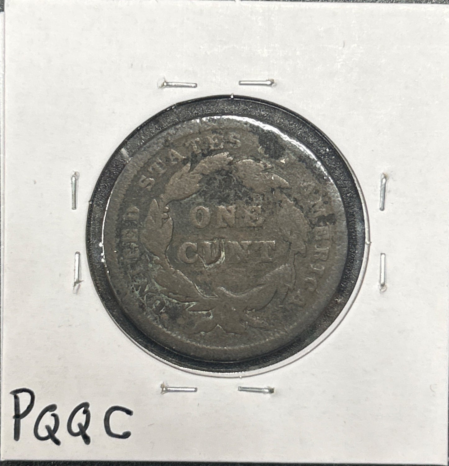 1841 Large Cent Brothel Token — Reverse