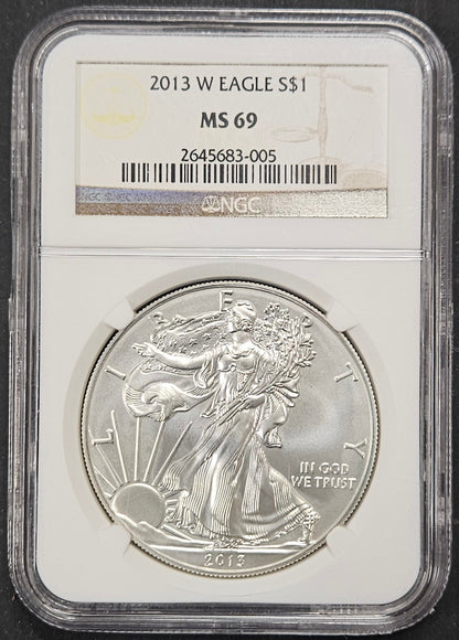 2013-W Silver Eagle West Point Mint NGC MS69 2645683-005 — Obverse