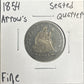 1854 Arrows Seated quarter DF-15 5125.15 — Obverse