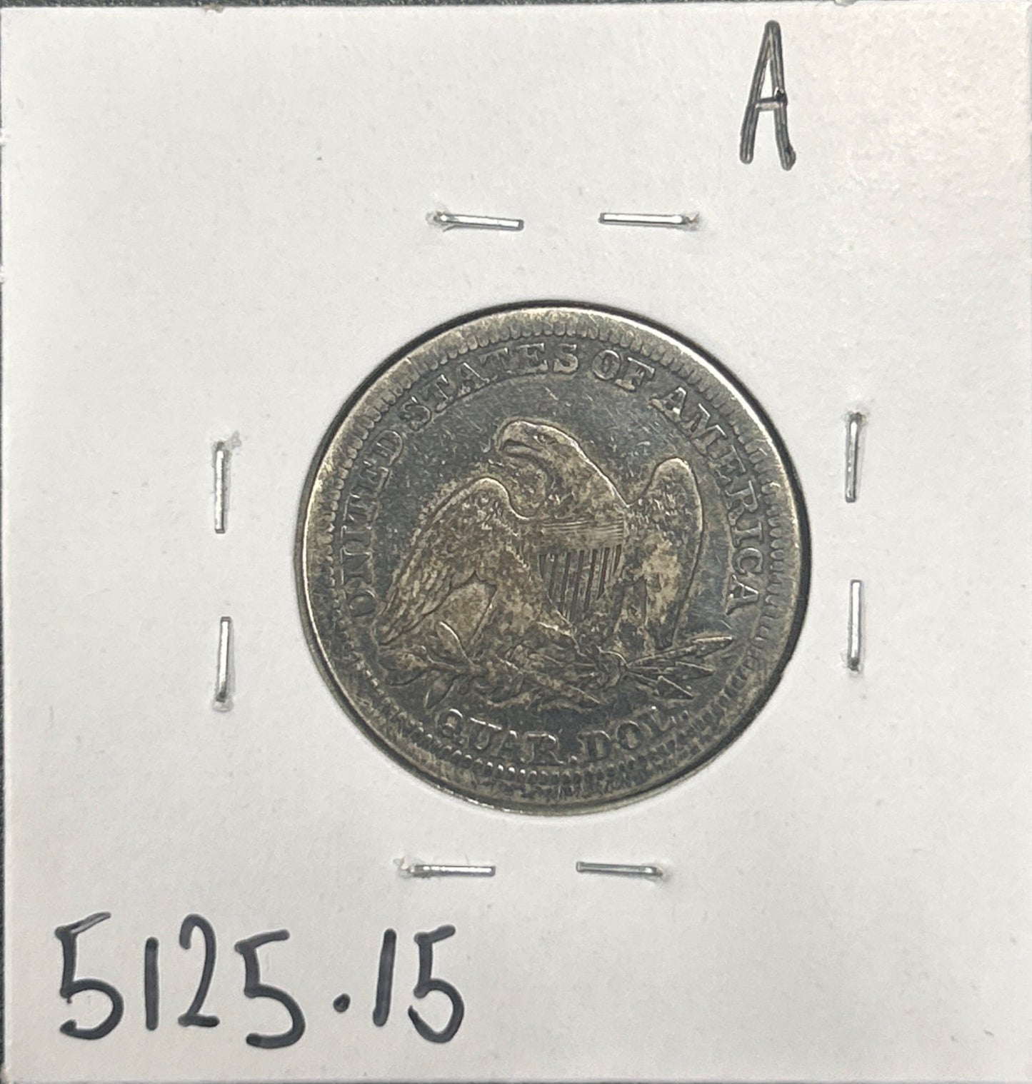 1854 Arrows Seated quarter DF-15 5125.15 — Reverse