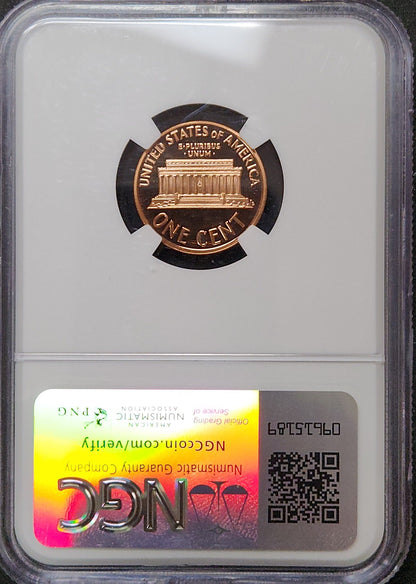 1990 S Lincoln Cent Proof 69 RD ULTRA CAMEO 6809418-024 — Reverse