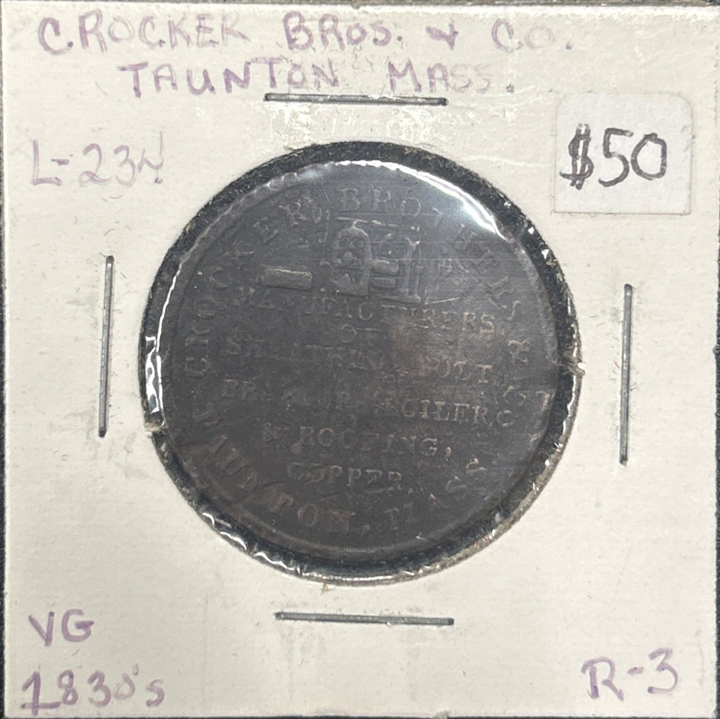 Taunton Mass — Obverse