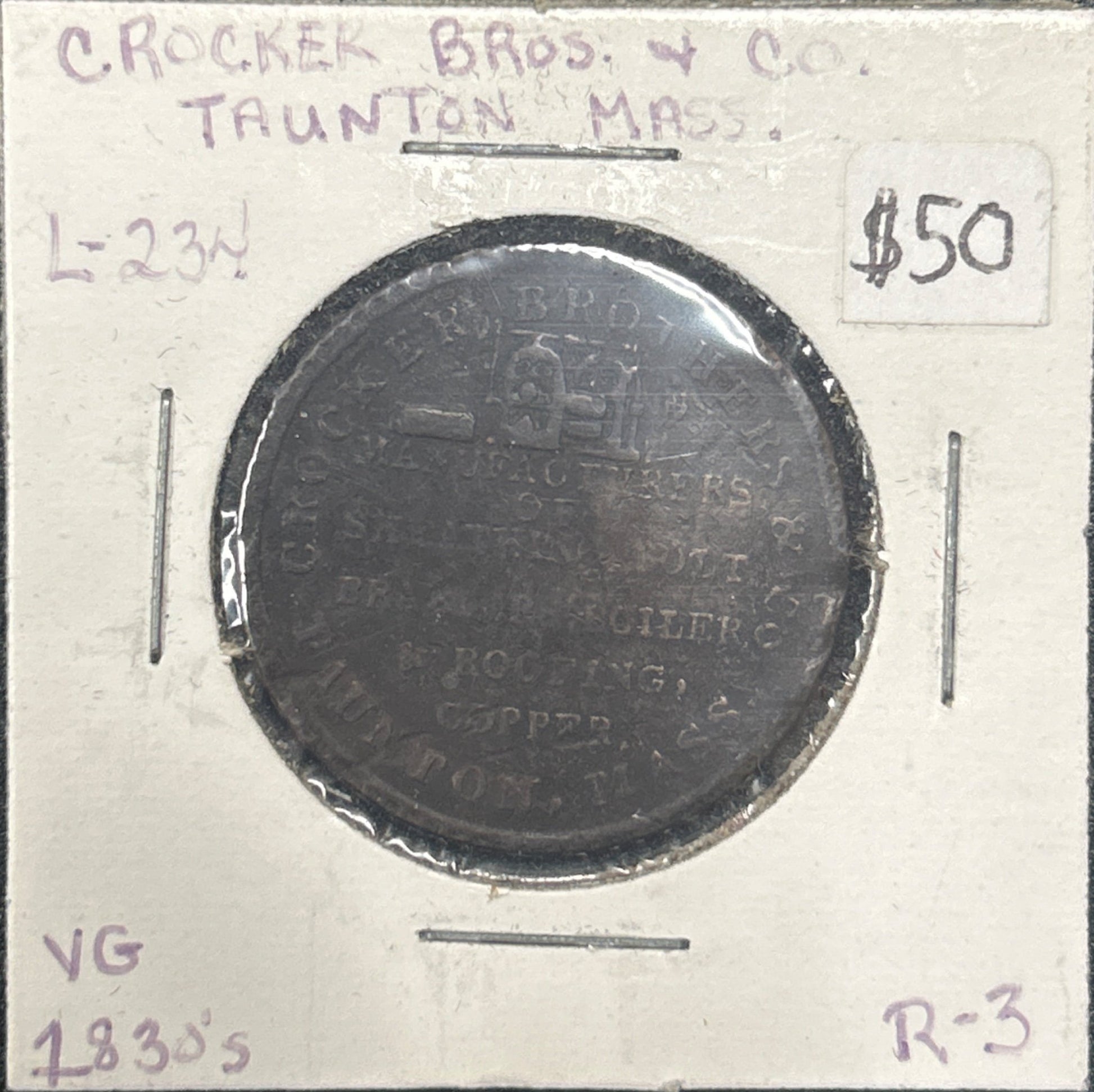 Taunton Mass — Obverse
