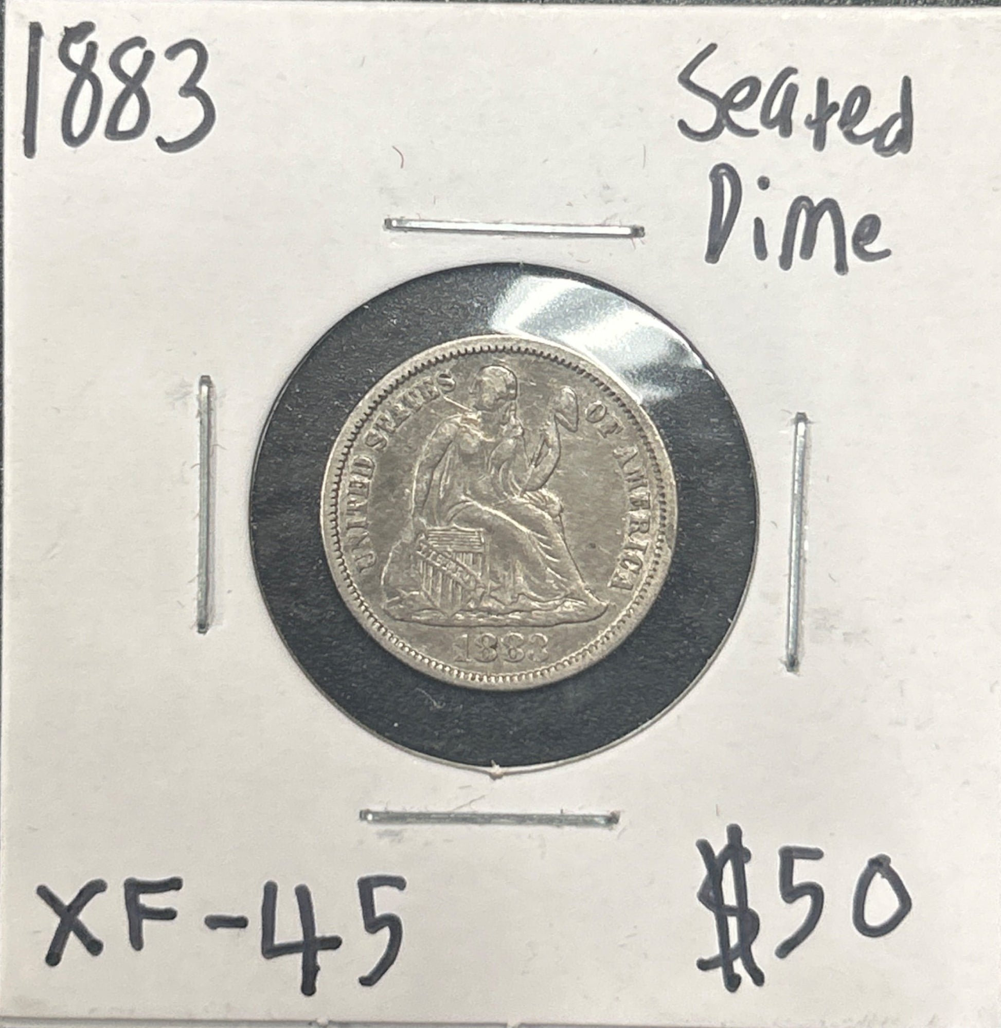 1883 Seated dime XF-45 4079.45 — Obverse