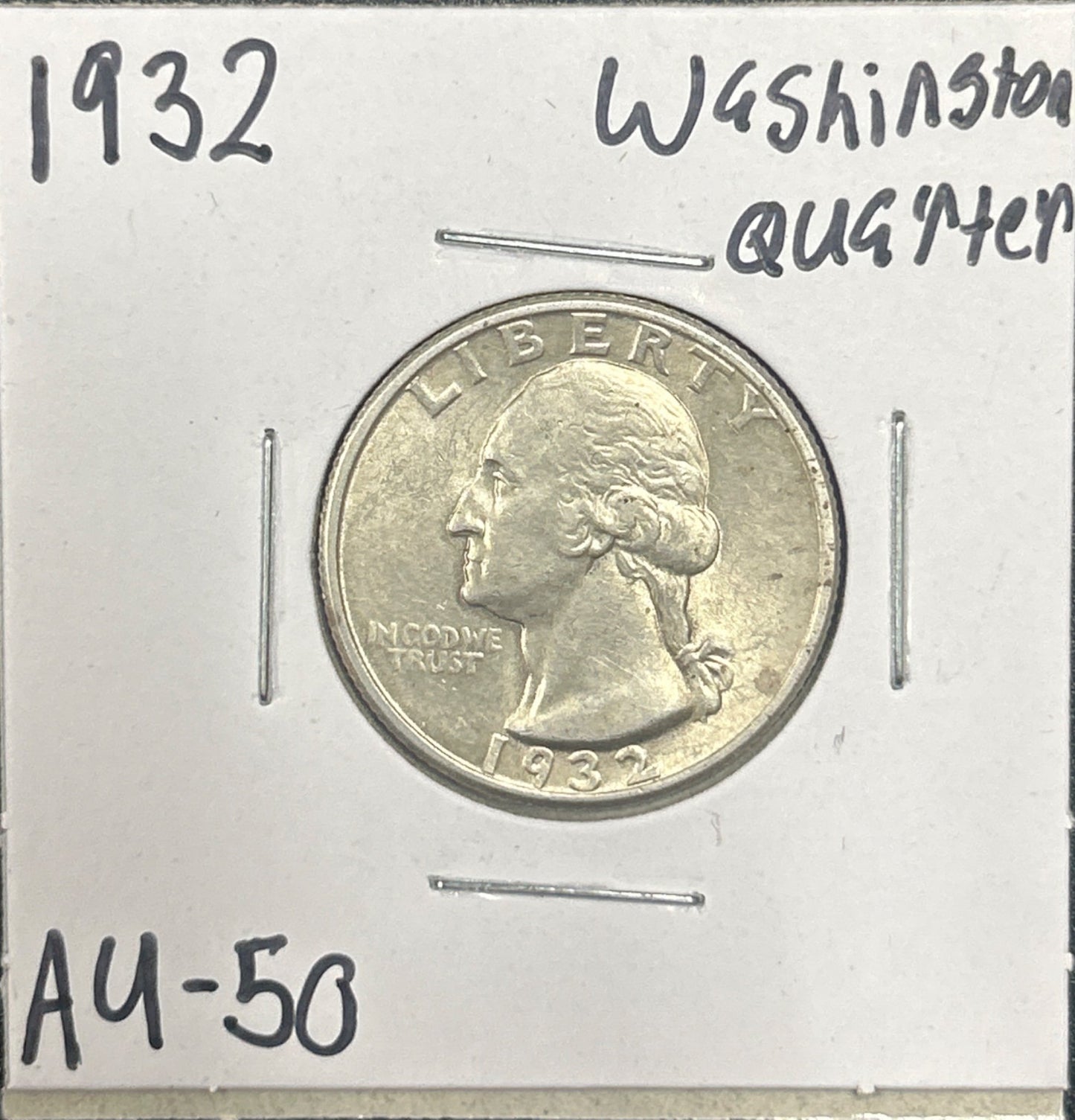 1932 Washington quarter AU-50 5609.50 — Obverse