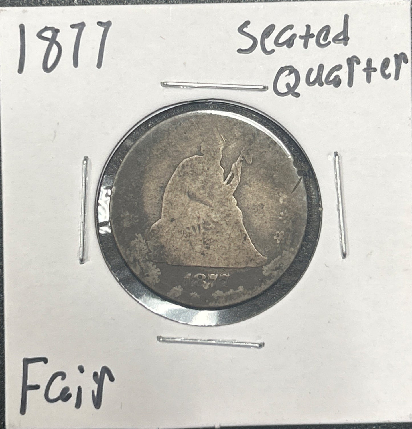 1877 Seated quarter DF-2 5150.D2 — Obverse