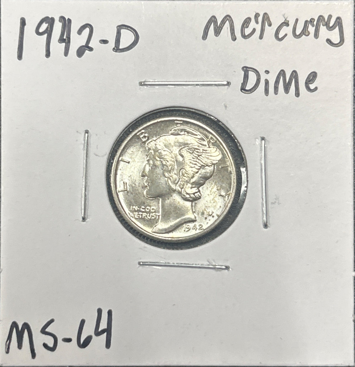 1942-D Mercury dime MS-64 4611.64 — Obverse