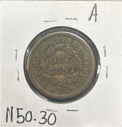 1850 Braided hair cent VF-30 1150.30 — Reverse