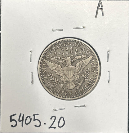 1909 Barber quarter VF-20 5405.20 — Reverse