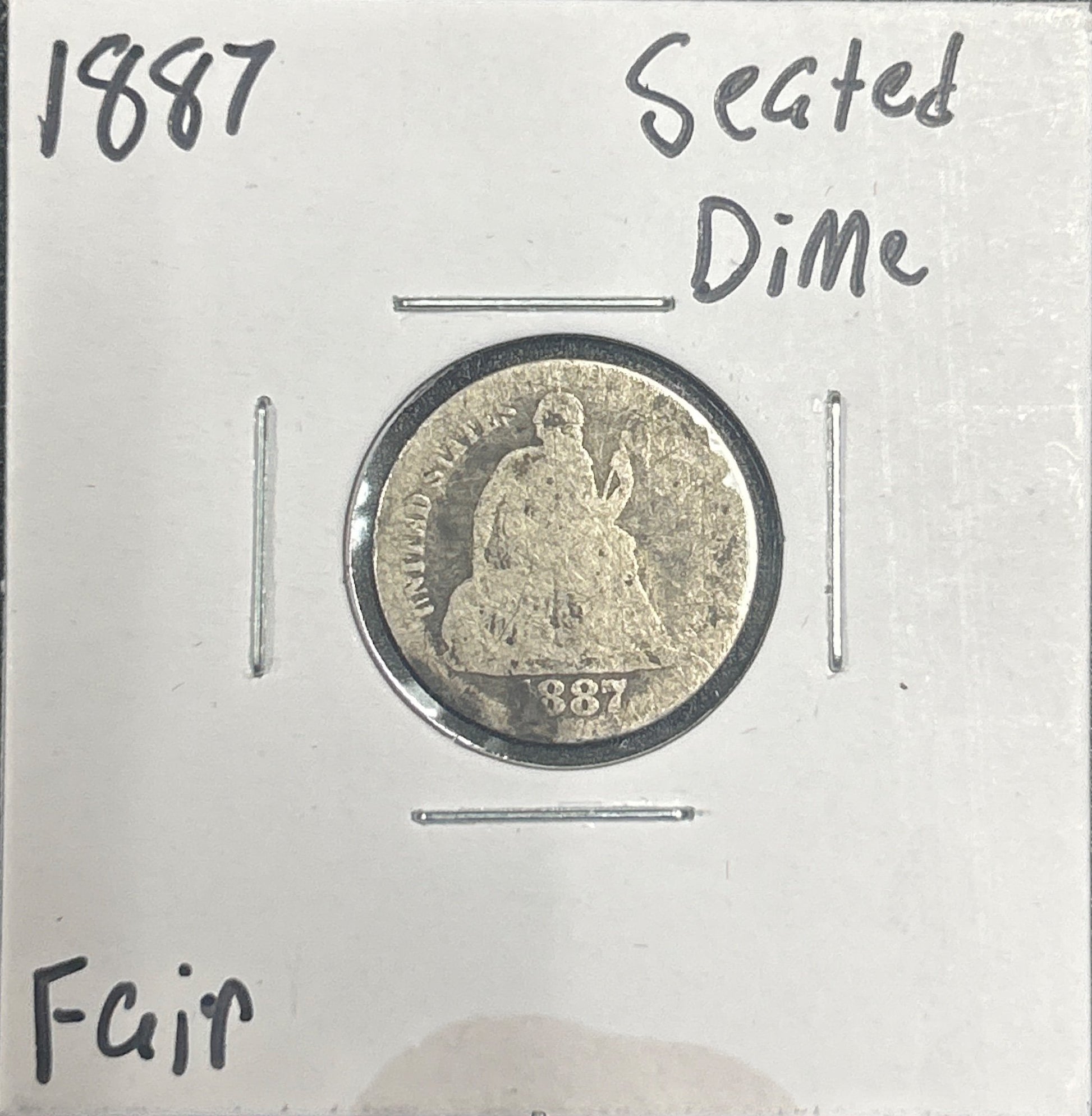 1887 Seated dime DF-2 4083.D2 — Obverse
