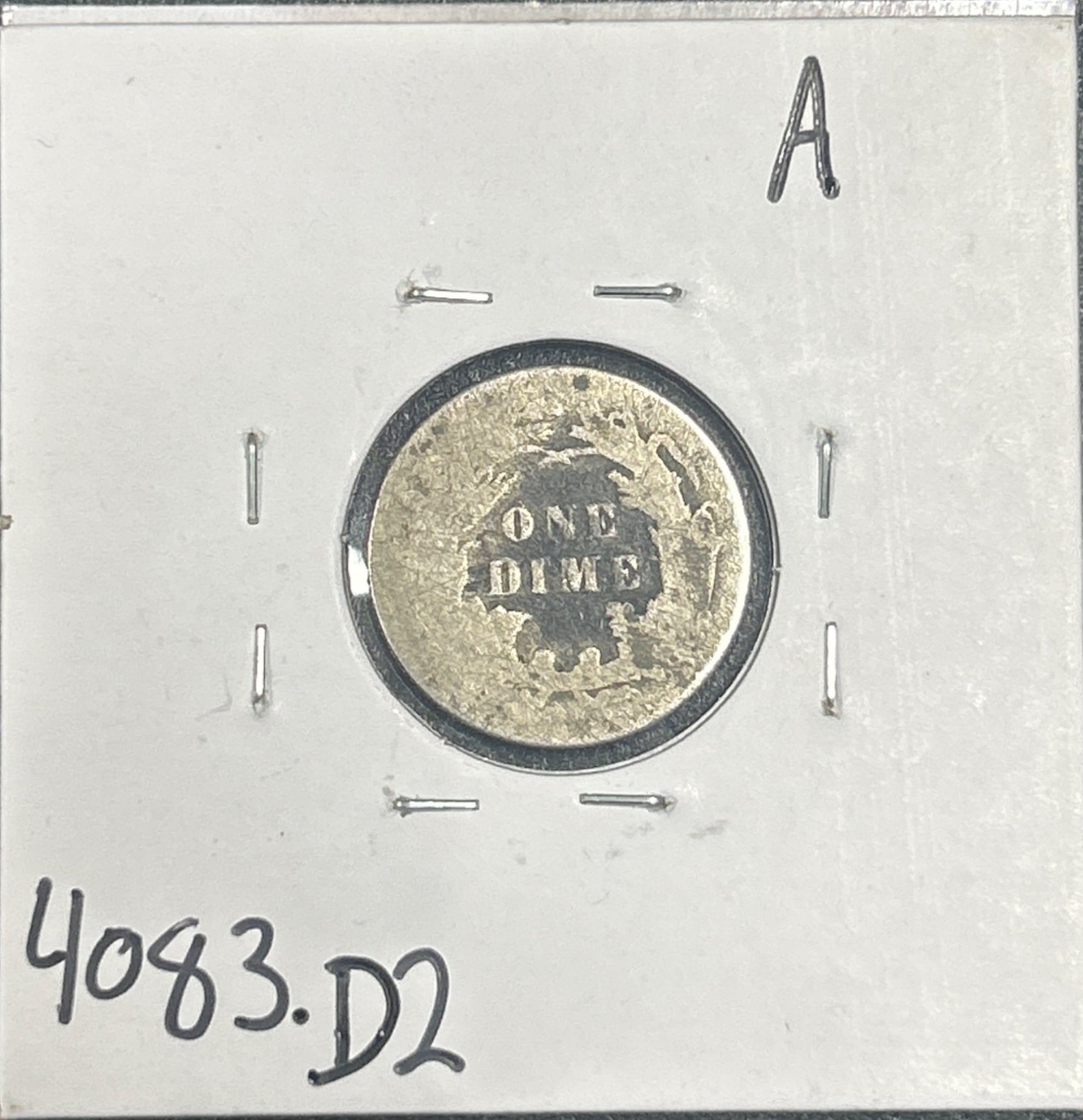 1887 Seated dime DF-2 4083.D2 — Reverse