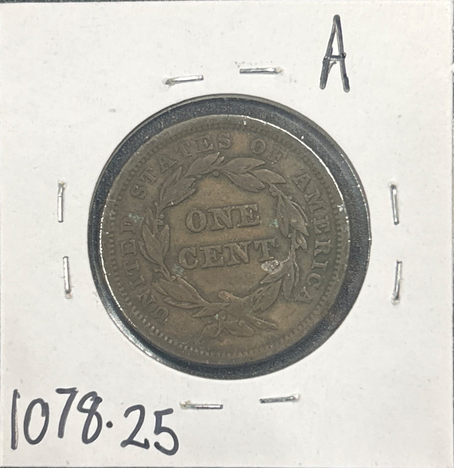 1841 Braided hair cent VF-25 1078.25 — Reverse