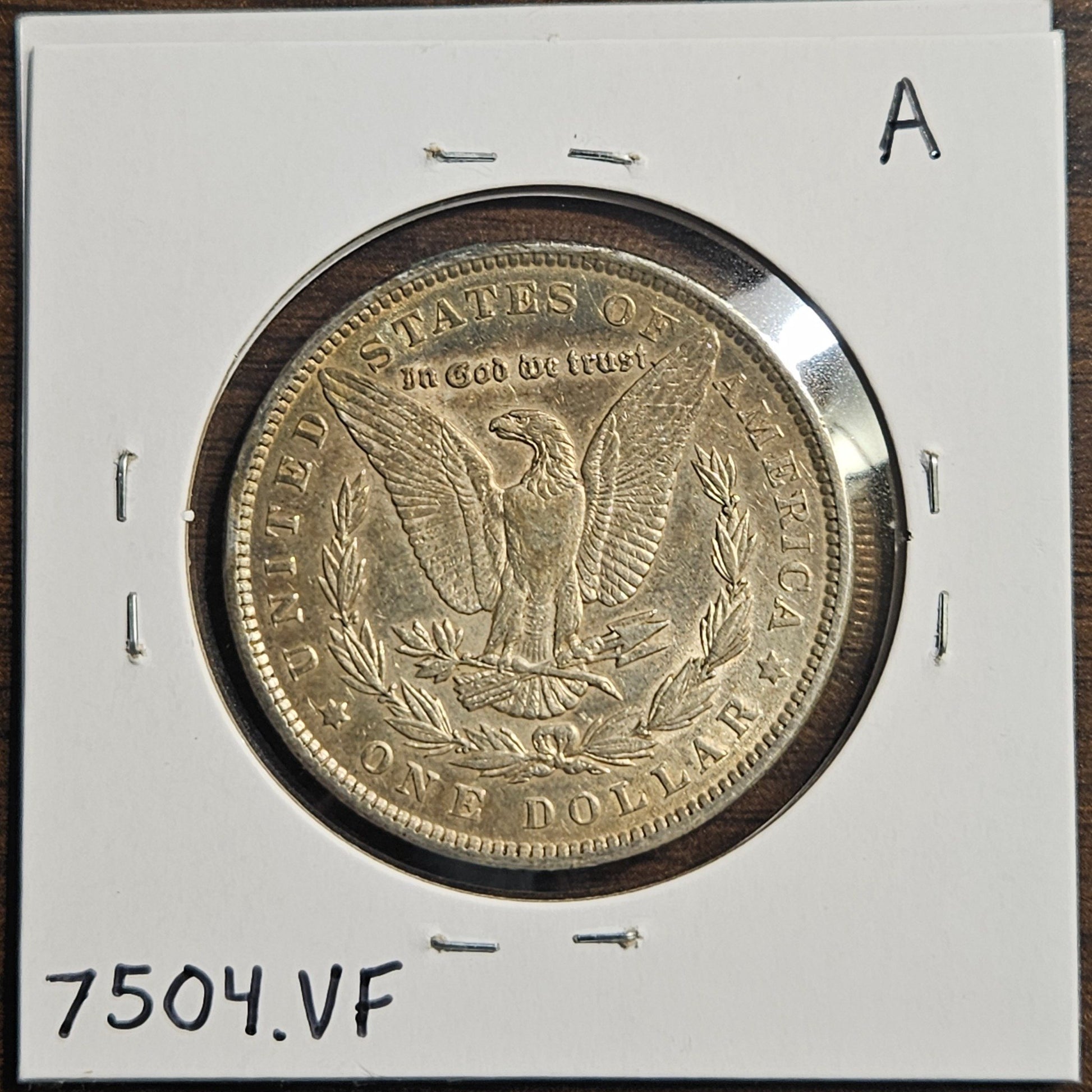 1890 Morgan Silver Dollar VF Details 7504.VF-A — Reverse