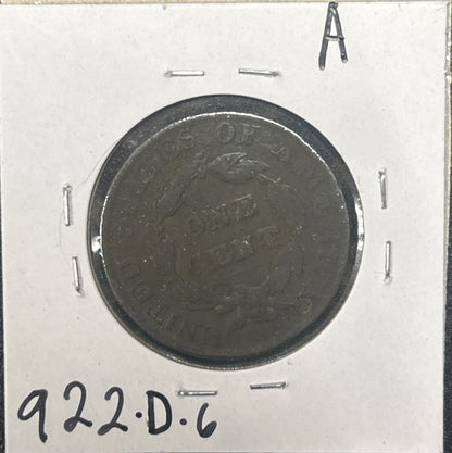 1824 Coronet head cent DG-6 922.D6 — Reverse