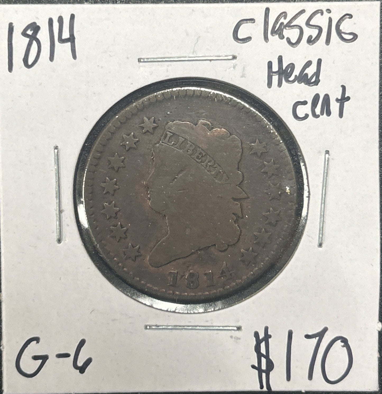 1814 Classic head cents G-6 867.6 — Obverse