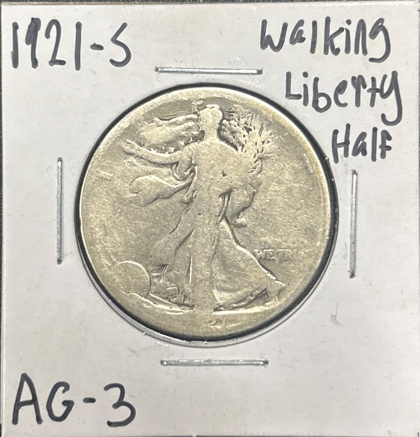 1921-S Walking liberty Half AG-3 6724.3 — Holder
