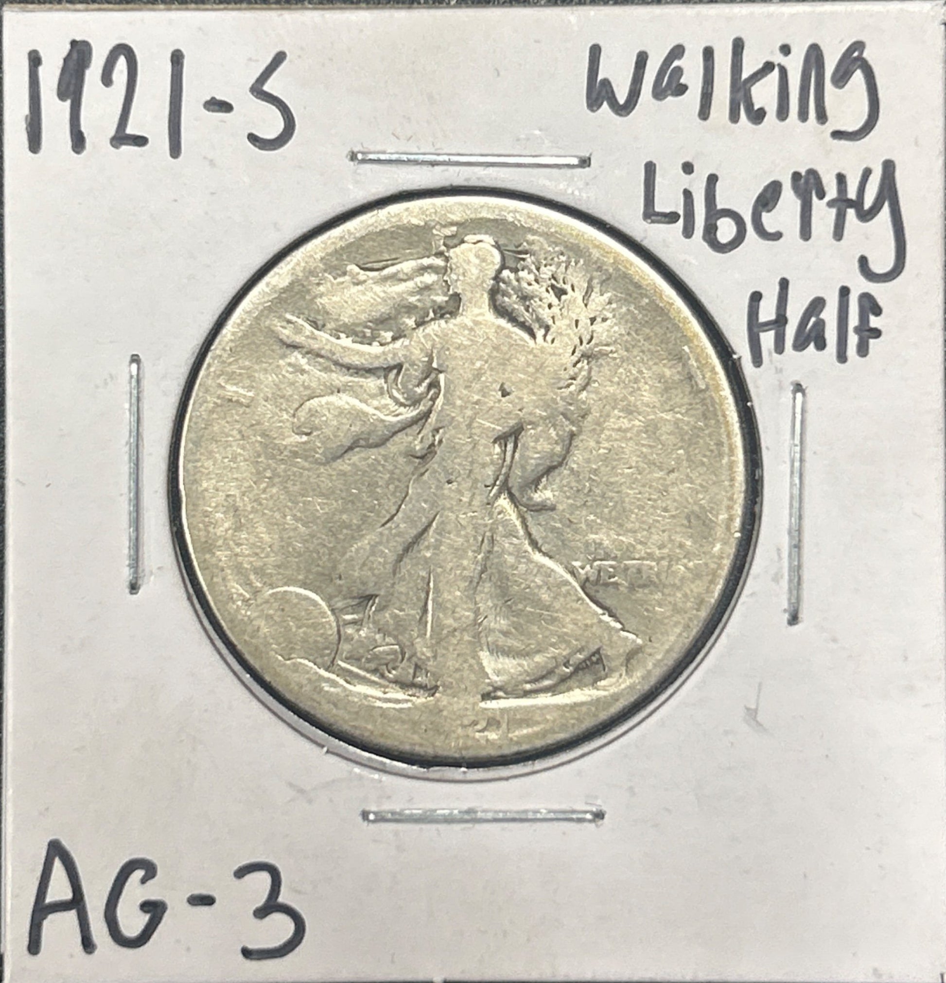 1921-S Walking liberty Half AG-3 6724.3 — Holder