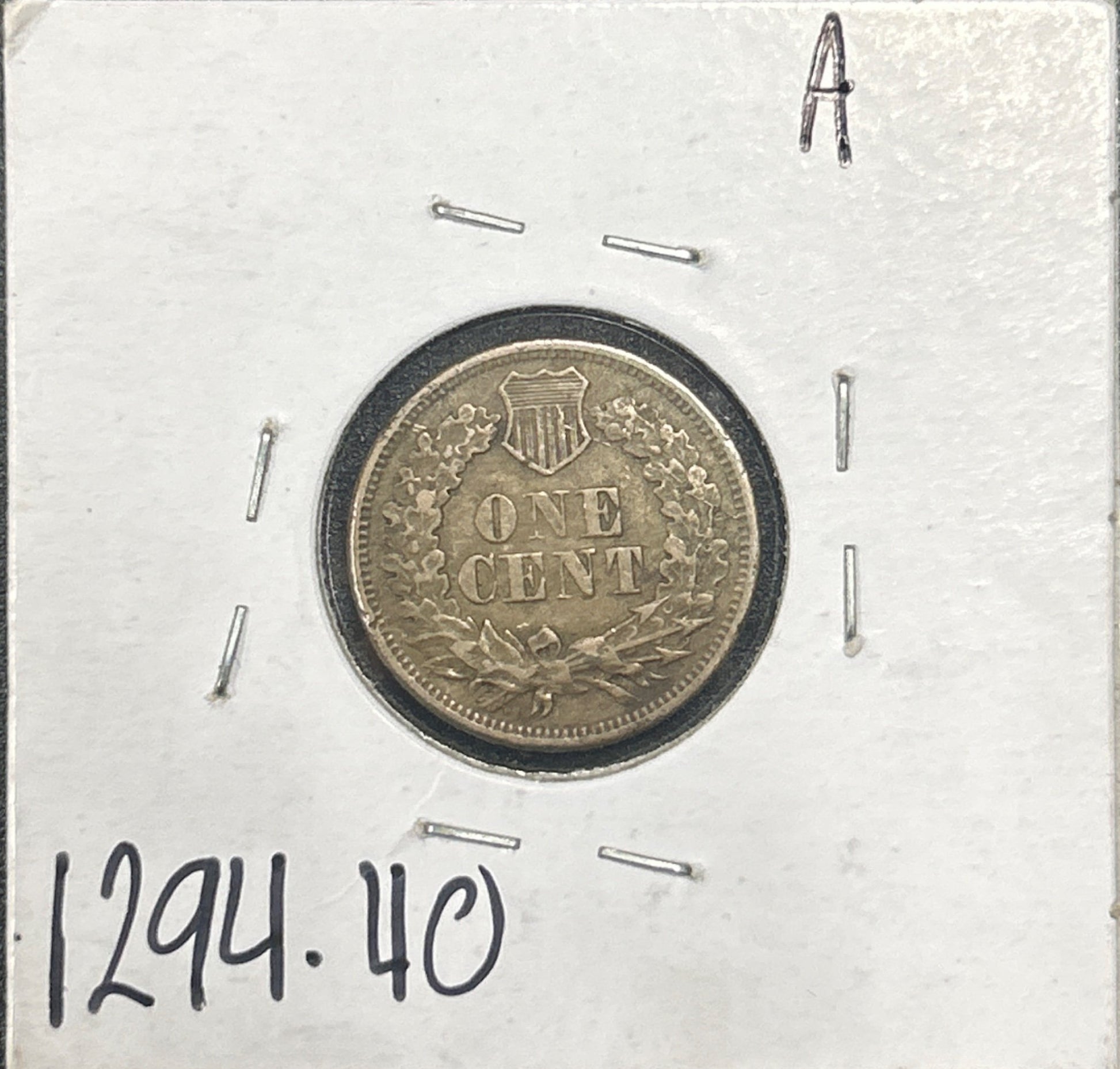 1863 Indian head cent XF-40 1294.40 — Reverse