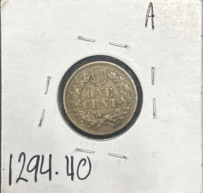 1863 Indian head cent XF-40 1294.40 — Reverse