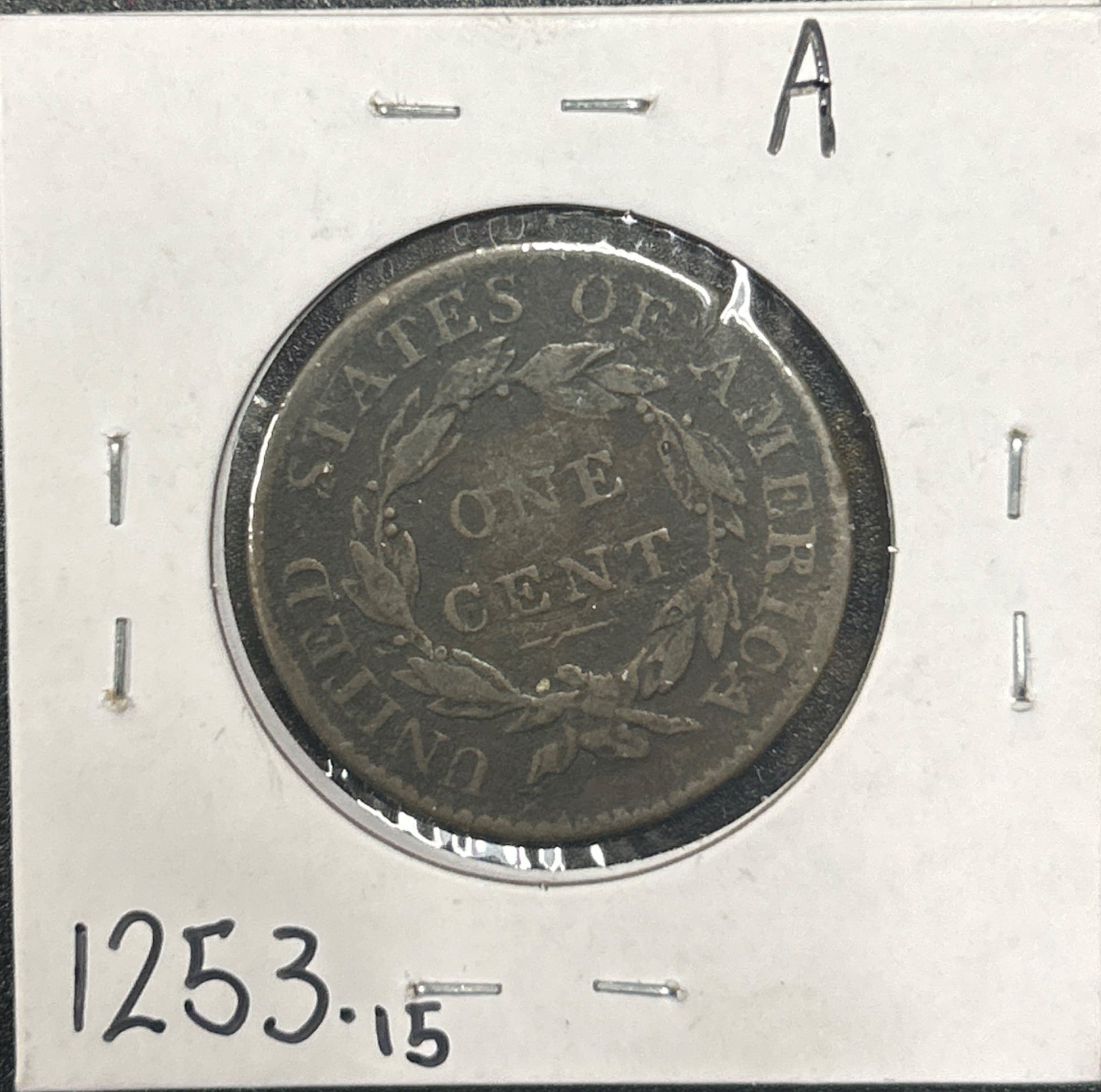 1819/8 Lg date Coronet head cent F-15 1253.15 — Reverse