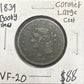 1839 Booby head Coronet head cent VF-20 1054.20 — Obverse